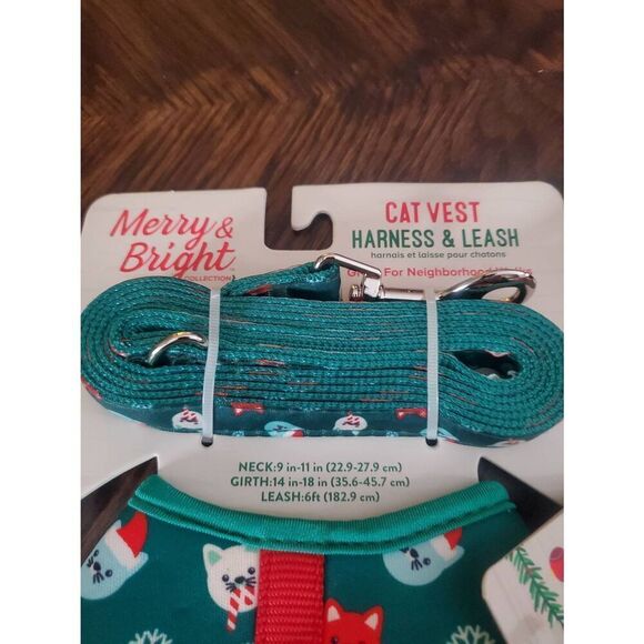 NWT MERRY AND BRIGHT CAT VEST AND HARNESS - Picture 3 of 6